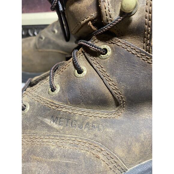 Red Wing Shoes Men\'s US 10 D Dark Brown Steel Toe Work Boots 4421 Metguard main image 4